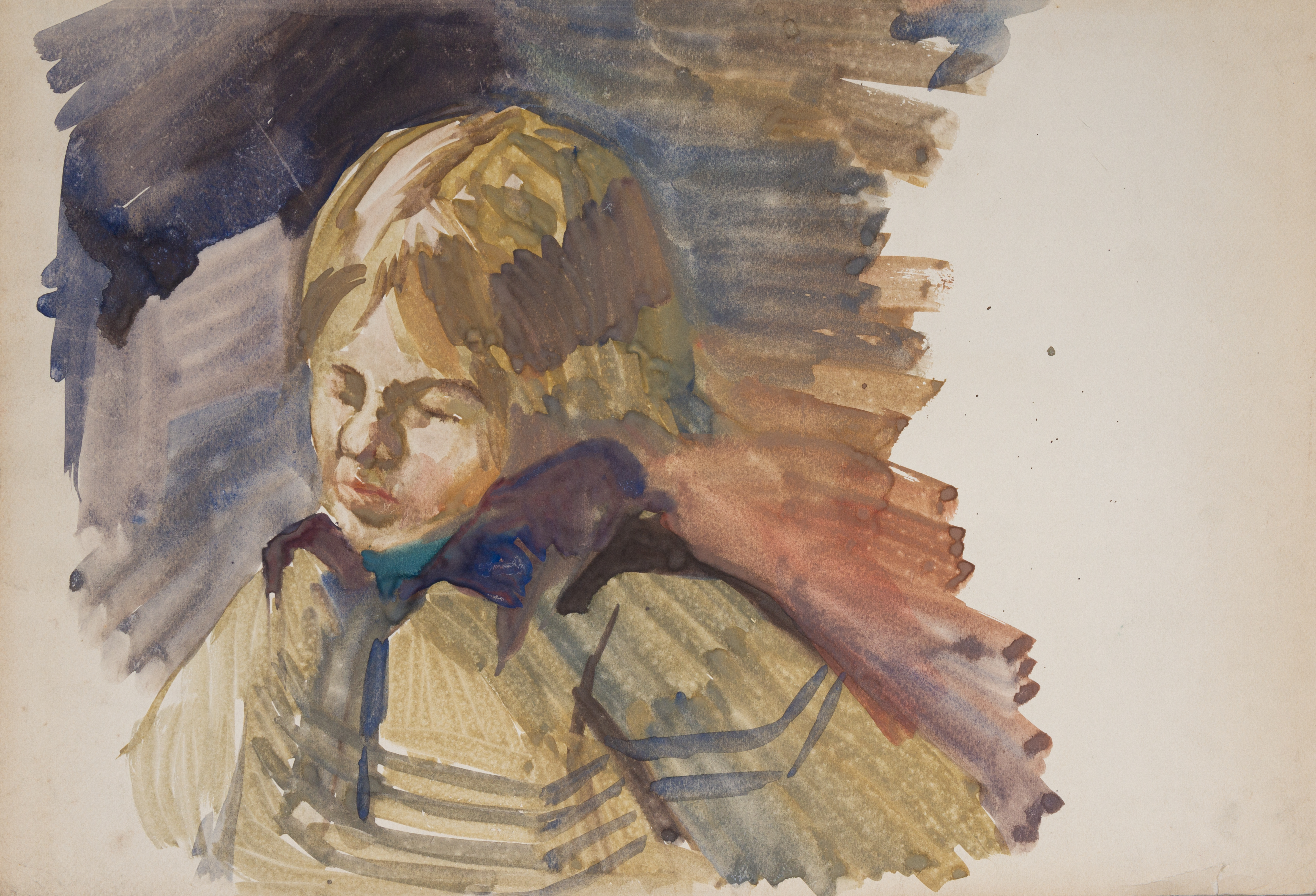 Неизвестный художник. Портрет ребенка. 1970-е годы.