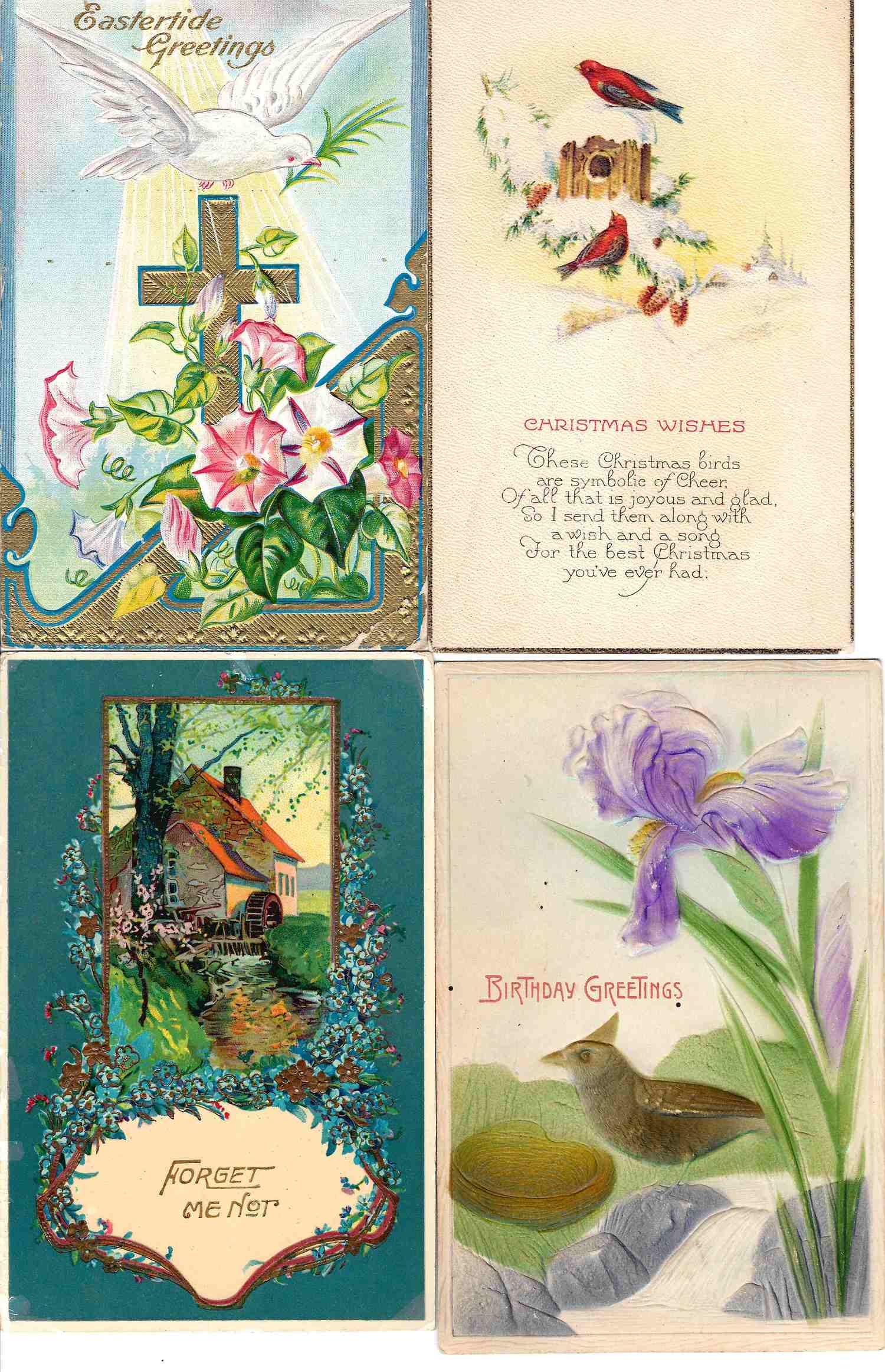 30 поздравительных открыток. Зап. Европа, США, первая треть XX века.
