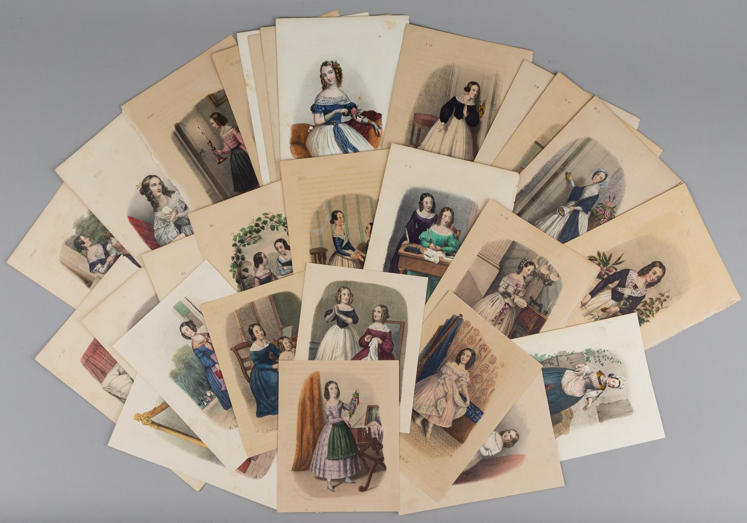 Де Салье Ш. 28 литографий «Женская мода». Франция, середина XIX века.