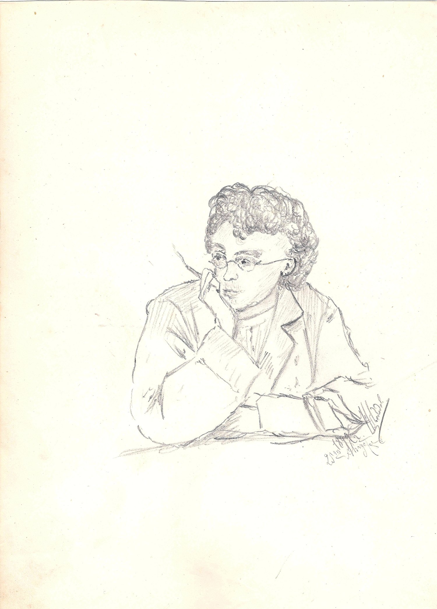 Лебедев Николай Михайлович (?). Пять рисунков карандашом. 1899.
