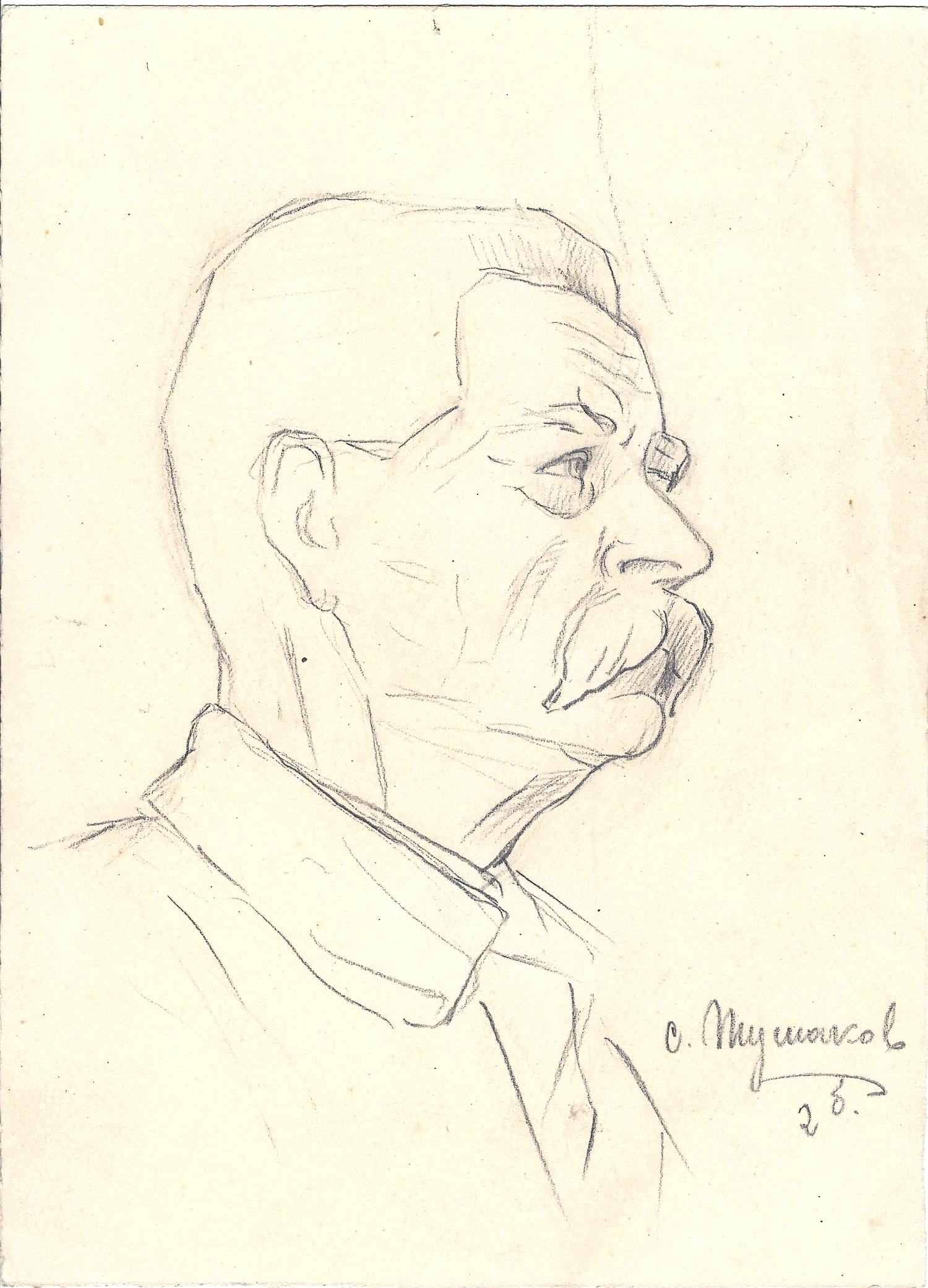 Тумаков Сергей Павлович. Два портрета. Автопортрет. Горький. 1940-е годы.