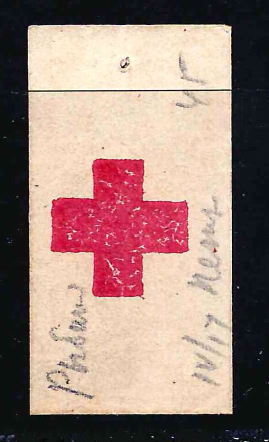 Рыбинск (?). Бумажный жетон благотворительного сбора «Красный крест». 1910-е годы.