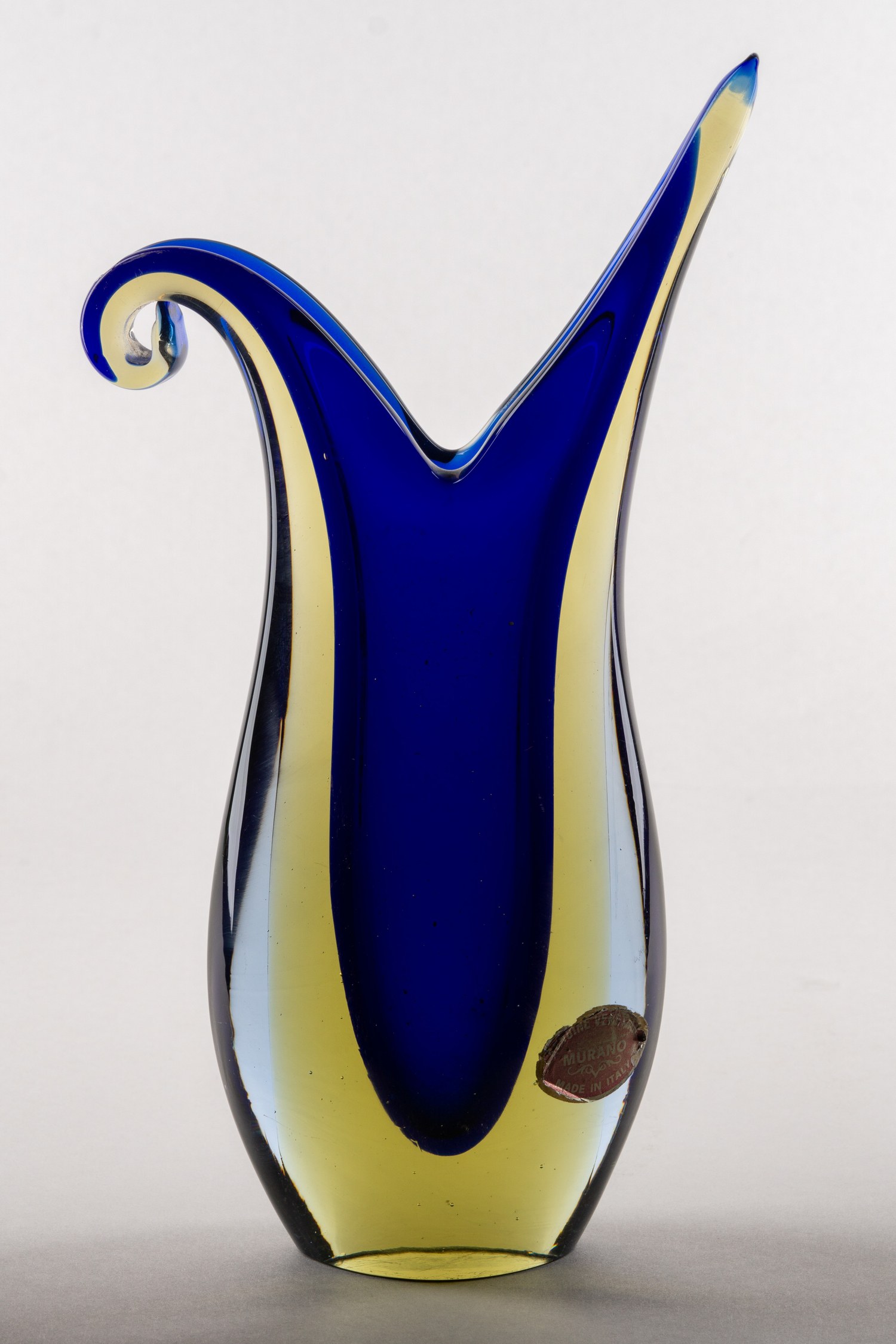 (Мурано Murano) Ваза муранского стекла в  технике соммерсо.<br>Италия, Венеция, Мурано, 1960-70-е годы.