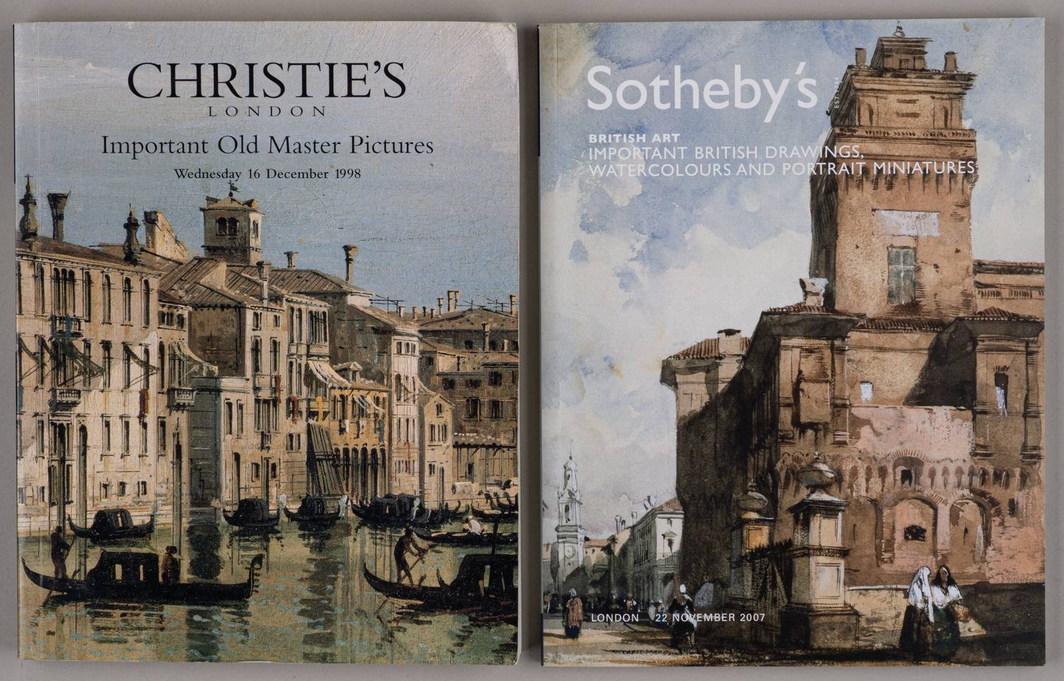 2 каталога аукционов живописи и графики аукционных домов «Сотбис» и «Кристис». 1998, 2007.