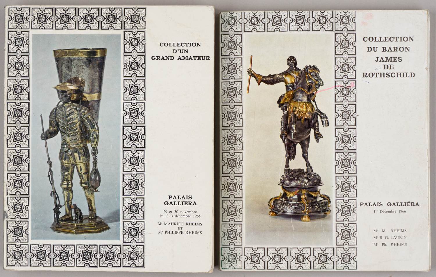 2 каталога французских аукционов декоративно-прикладного искусства. 1965, 1966.