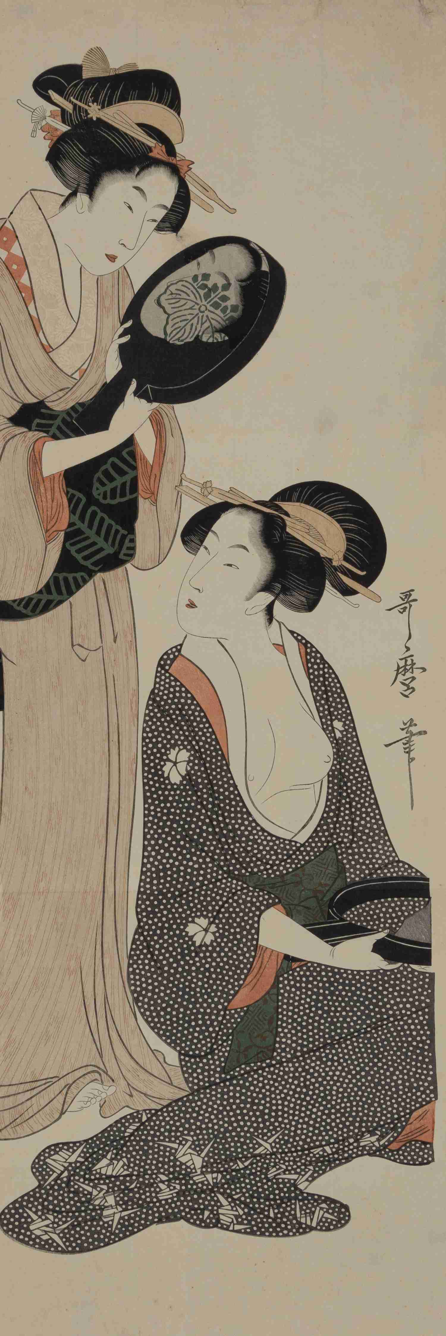 (Коллекция художника Ярослава Титова) Утагава Куниёси (?). Две гейши. Япония, период Эдо, вторая половина XIX века.