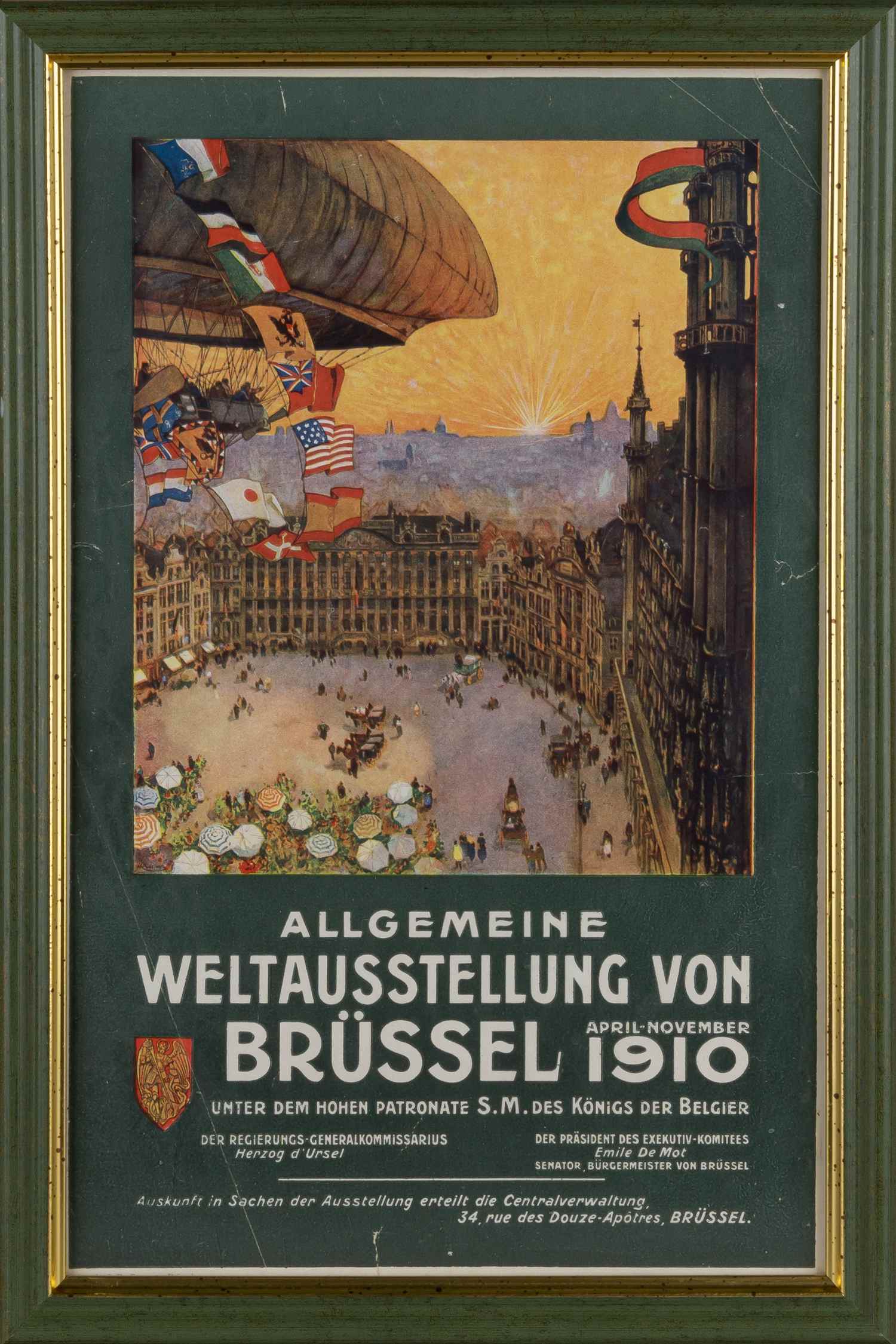 Cassiers Henri (Кассирс Анри). Плакат. Всемирная выставка в Брюсселе. 1910 года. Апрель-ноябрь. 1939.