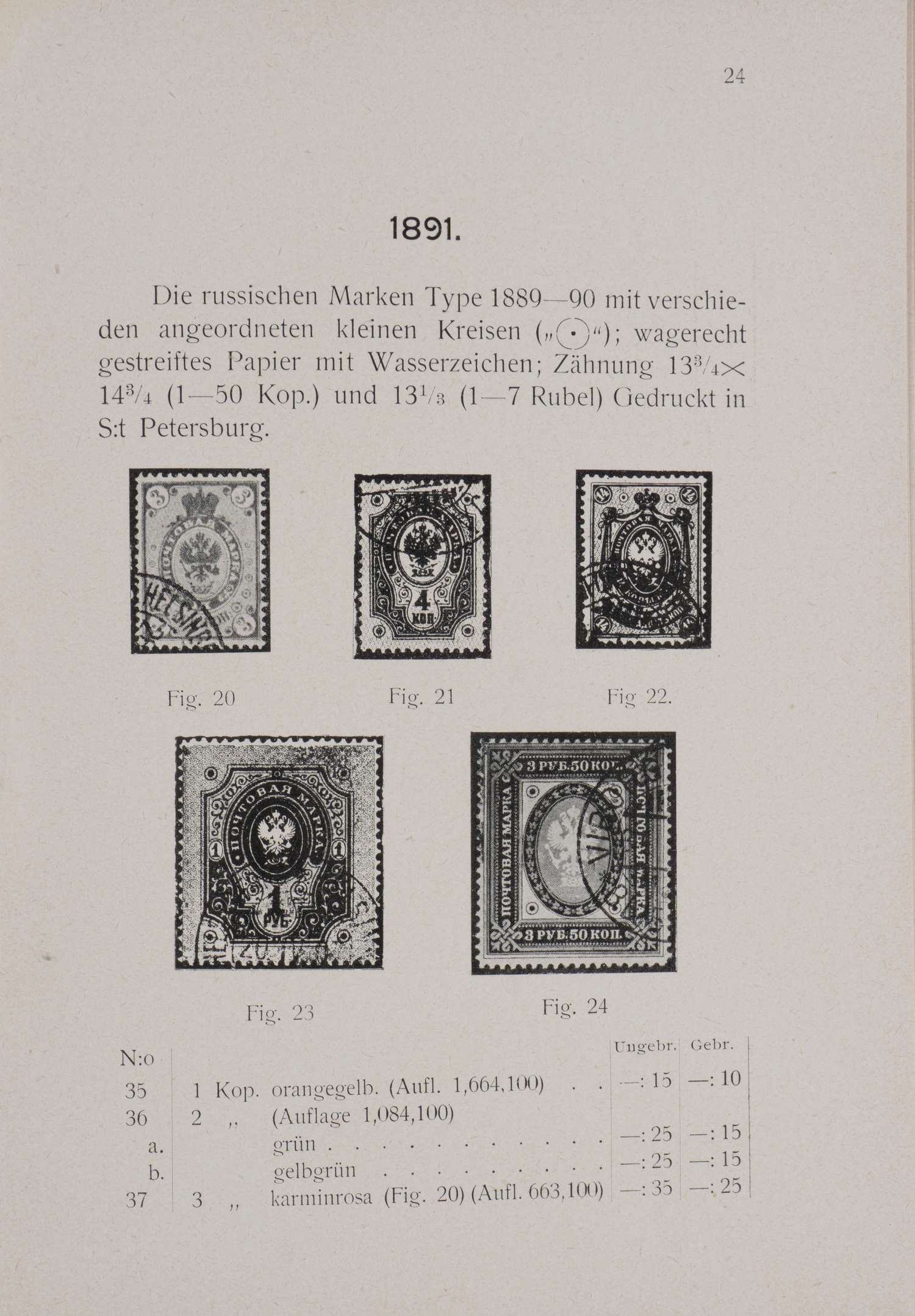 Каталог почтовых марок Великого княжества Финляндского. Выборг, 1908.