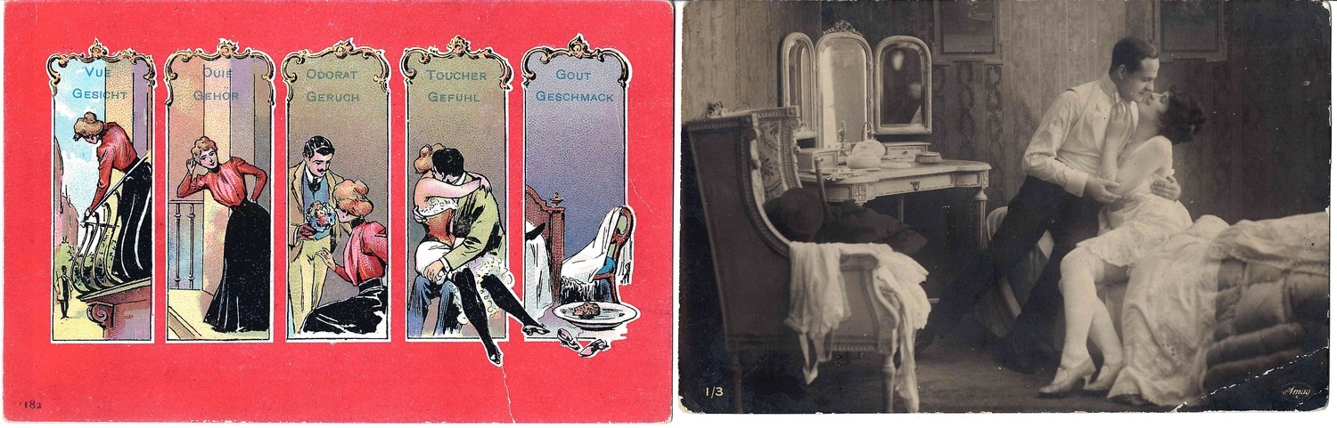 32 открытки «Он и она».  Россия, Зап. Европа, нач. XX века.