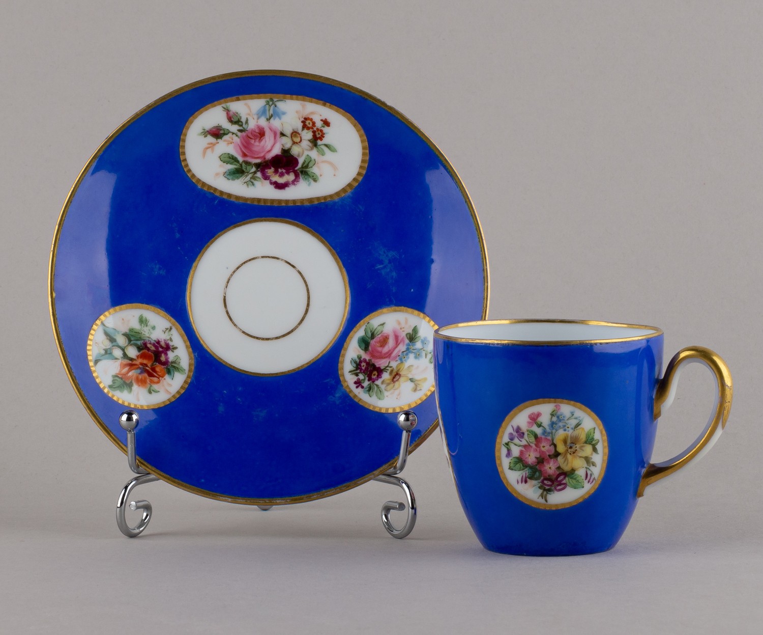 (Портхайм и сыновья) Чашка с блюдцем  для кофе.<br> Богемия, PORTHEIM & SONS, 1860-1870 годы.