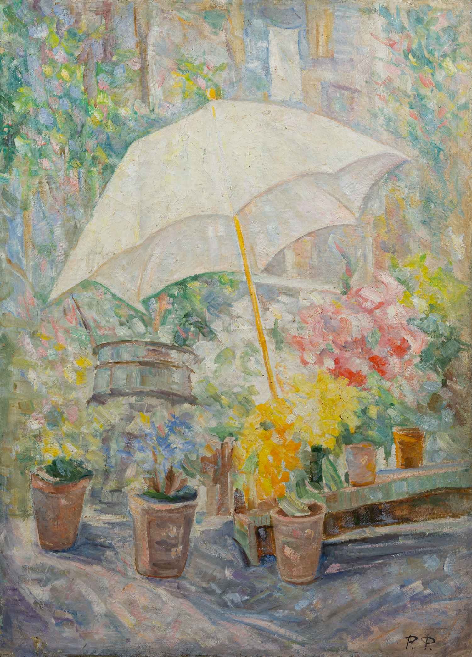 Фальк Роберт Рафаилович. Натюрморт с белым зонтом. 1930-е годы.