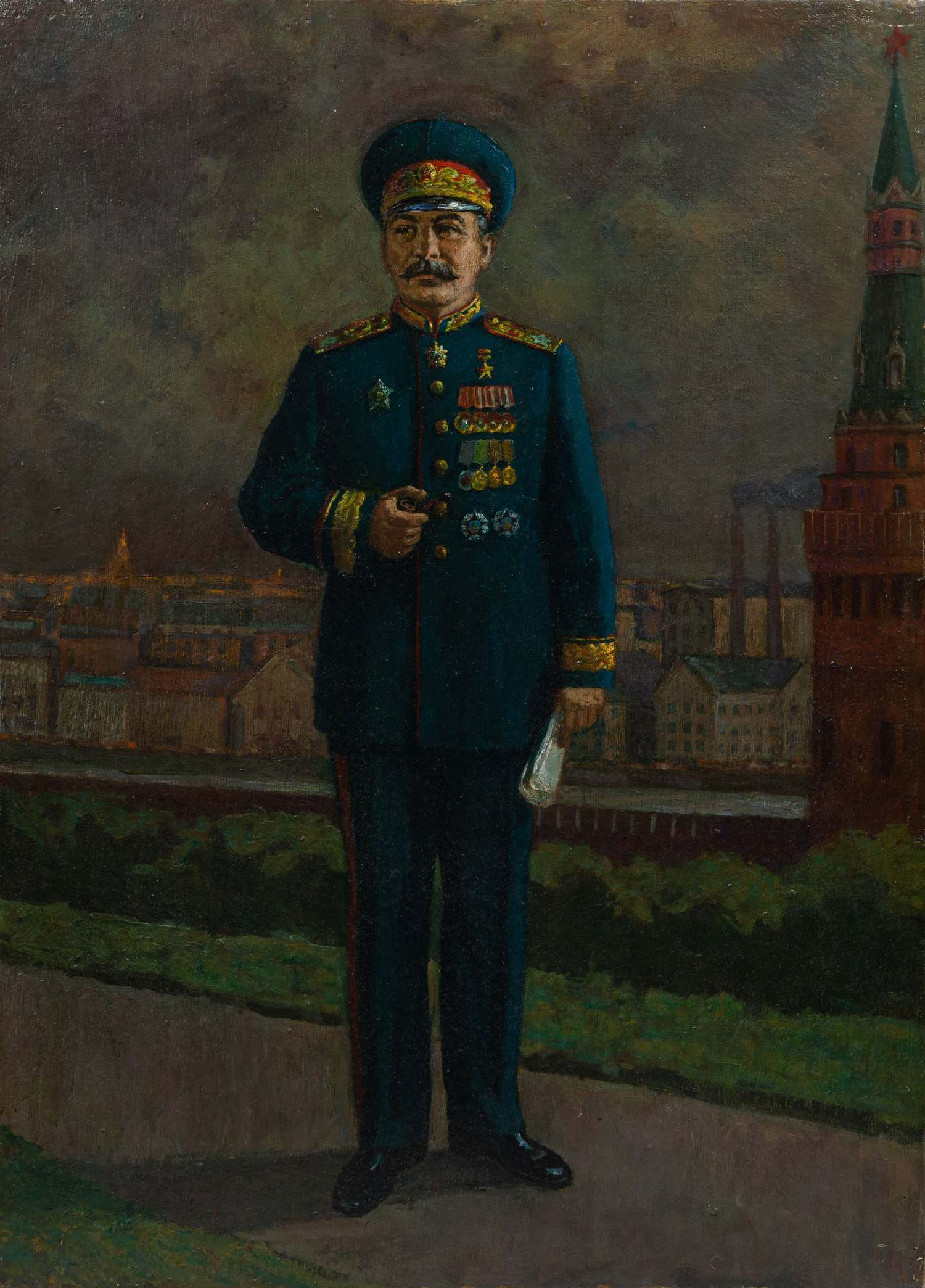 Пензов Иван Алексеевич. Сталин. Эскиз. 1949.