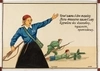 Самодельный плакат «Чтоб иметь в бою сноровку, бить фашиста прямо в глаз, изучайте все винтовку, пулемёт, противогаз». СССР, 1940-е годы.
