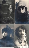 4 фотооткрытки «Вера Холодная». 1910-е годы.