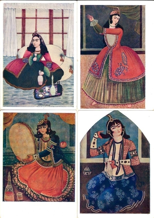 21 открытка «Иранская живопись». СССР, 1930-е годы.
