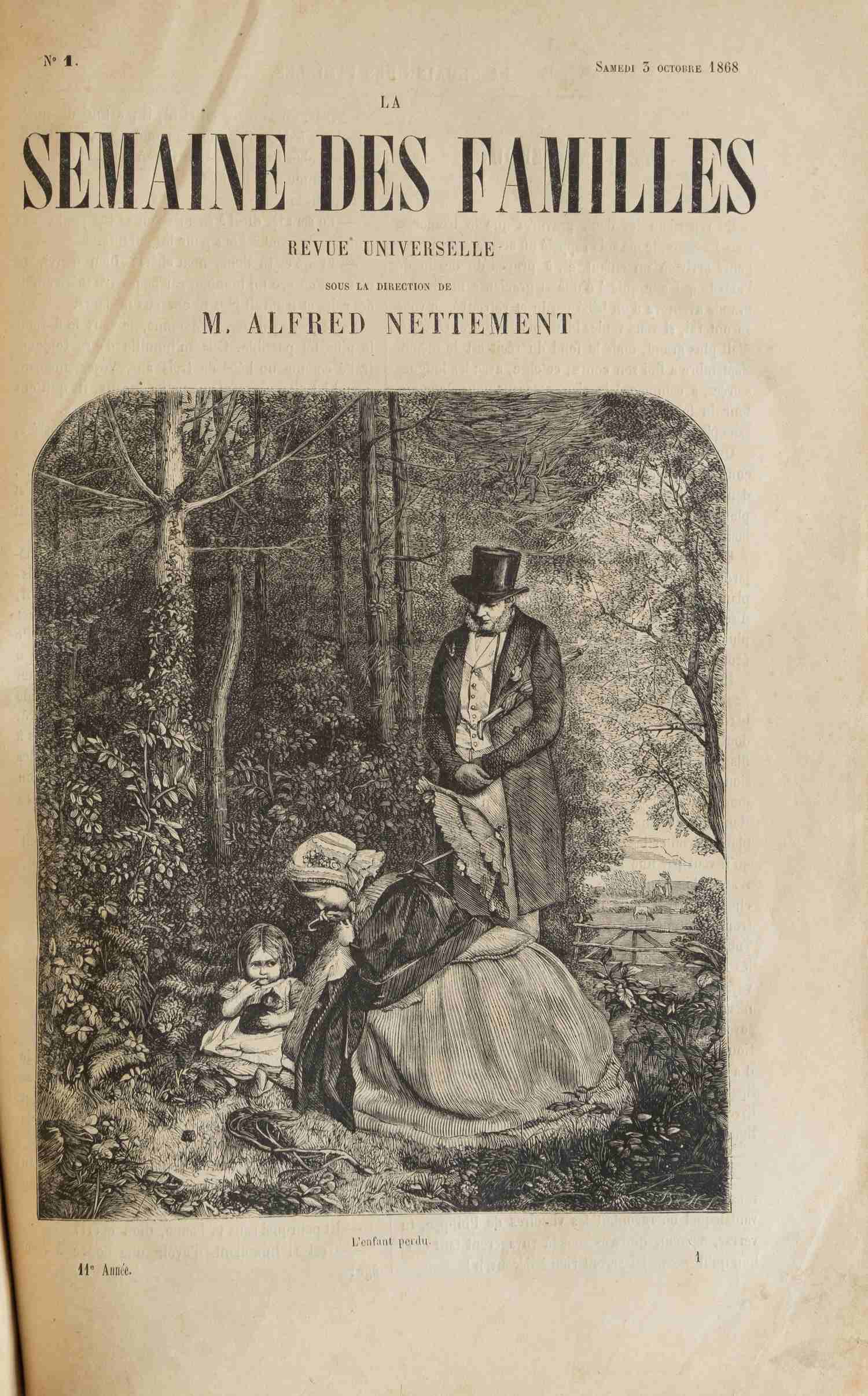 Подшивка журнала «La semaine des familles».  1868-1869. №1-52.
