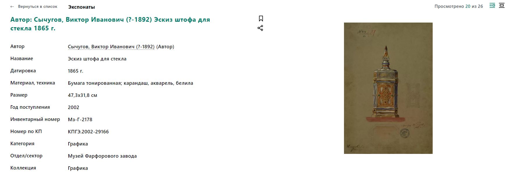 («Чарка вина прибавит ума») Штоф. Россия, Санкт-Петербург, Императорский стеклянный завод, автор проекта В.И. Сычугов, 1870-е годы.