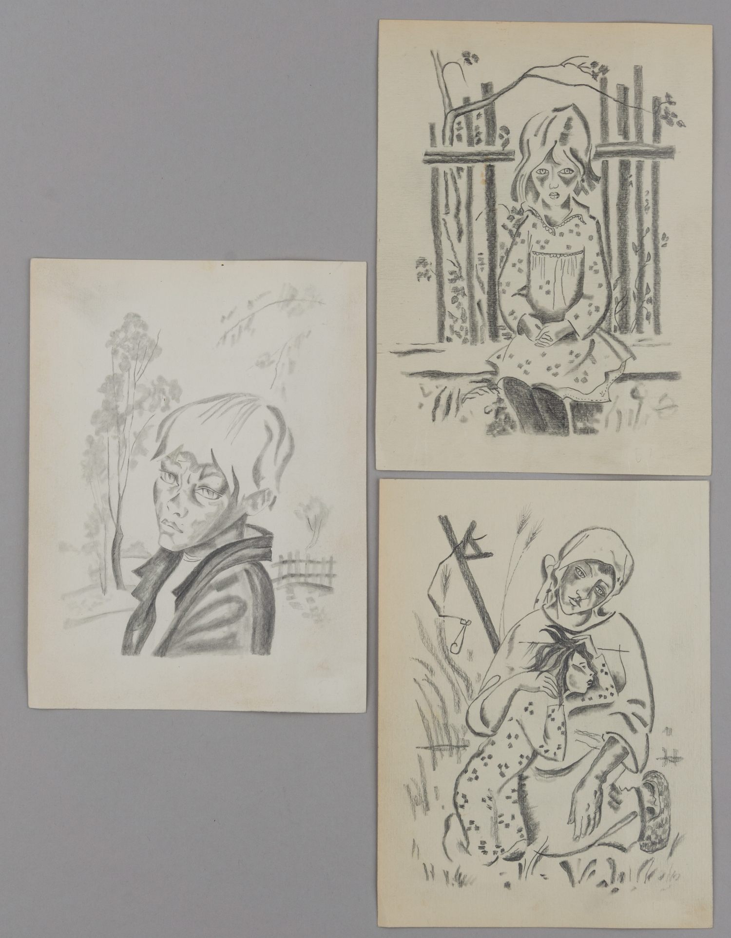 Игорь Алексеевич Кононов. Иллюстрация к рассказам А.П. Платонова. 3 листа. 1967.