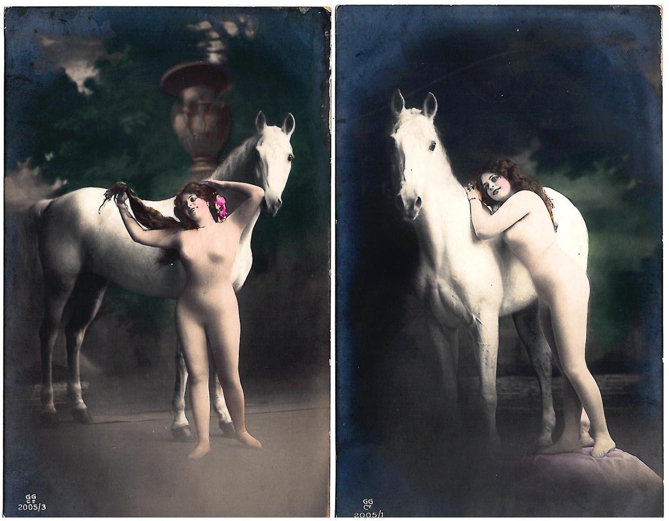 7 фотооткрыток «Ню». Начало XX века.