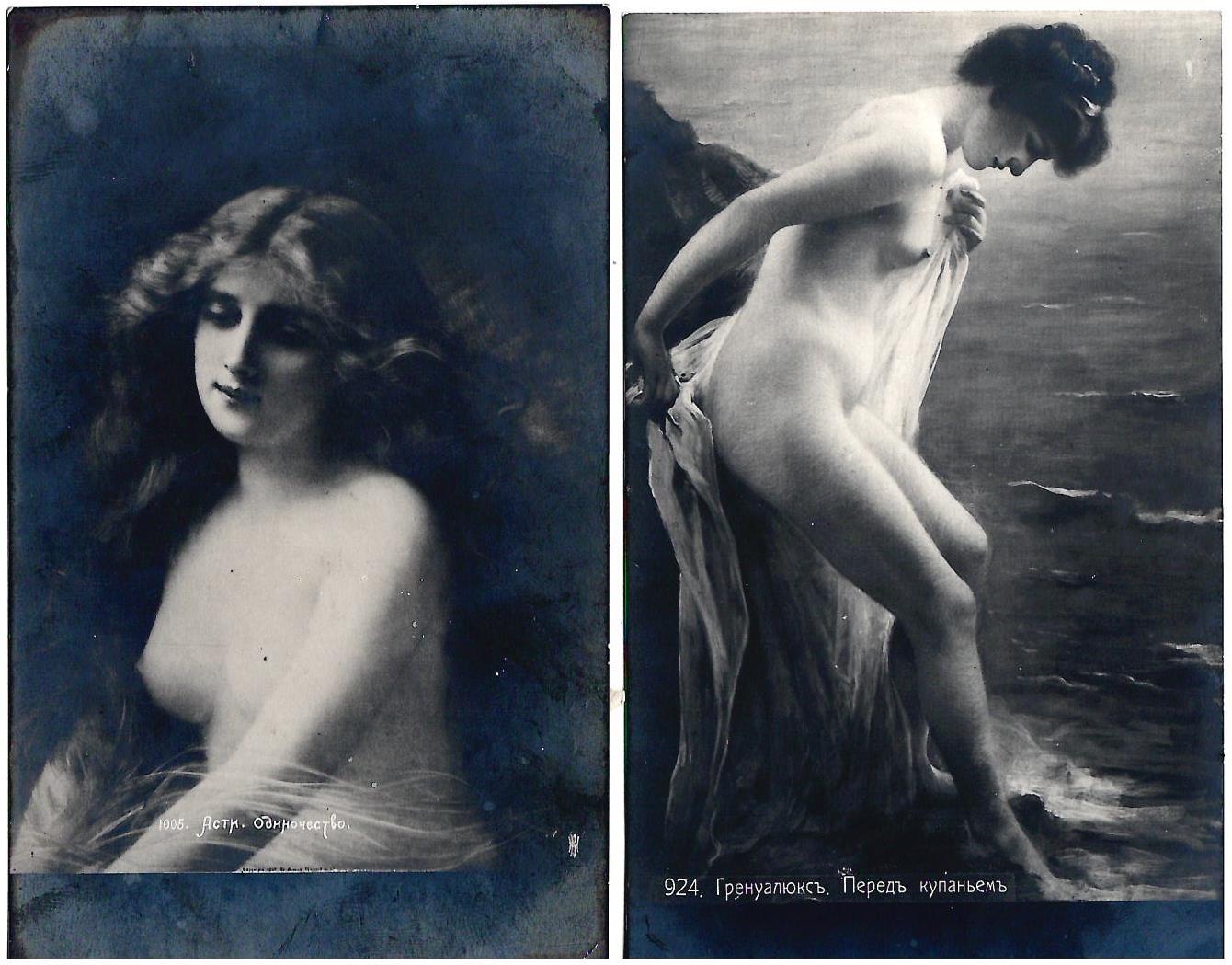 9 открыток «Ню в искусстве». Начало XX века.