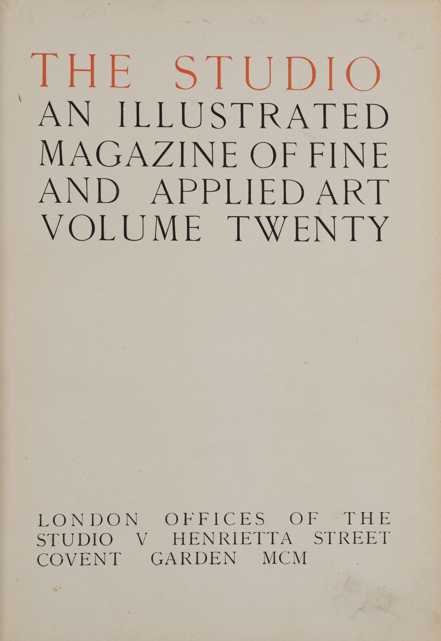 The Studio: An Illustrated Magazine of Fine and Applied Art. V. 20 (Лондон, 1900).