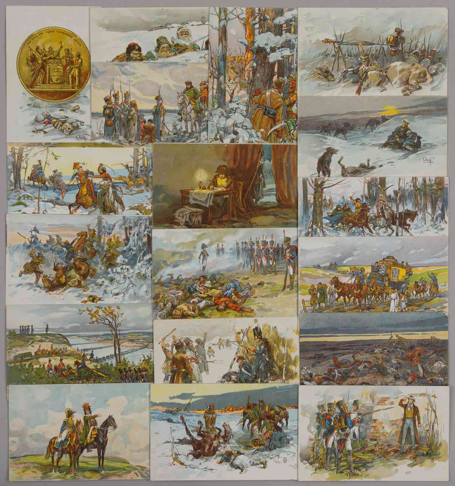 Апсит А.П. 18 открыток «Отечественная война 1812 года». Издание В.И. Поллака, 1910-е годы.
