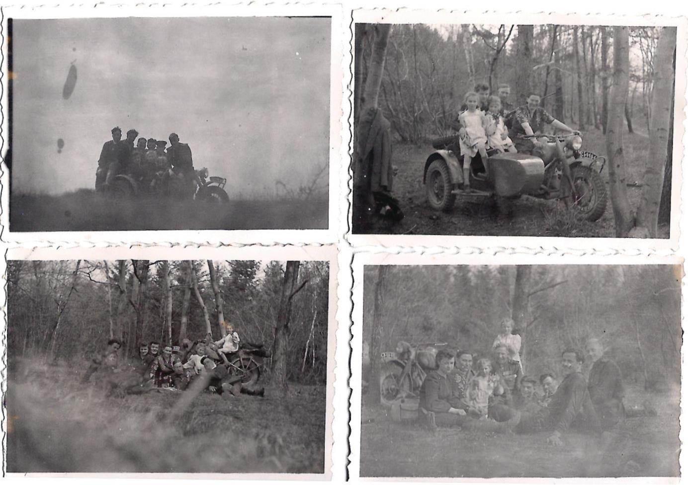 7 фотографий «Мотоциклисты». СССР, 1940-е - 1950-е годы.