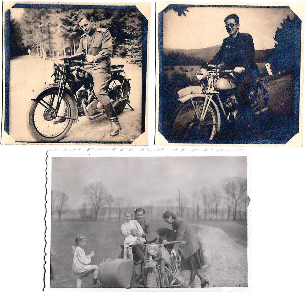 7 фотографий «Мотоциклисты». СССР, 1940-е - 1950-е годы.