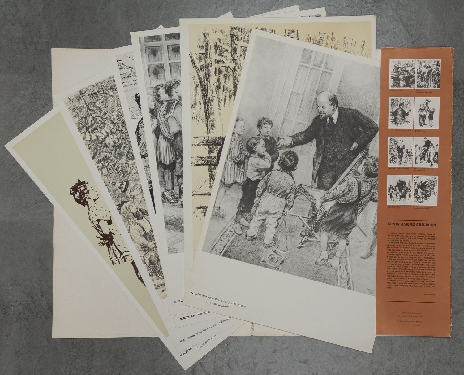 3 папки репродукций «Лениниана». 1976 - 1979.