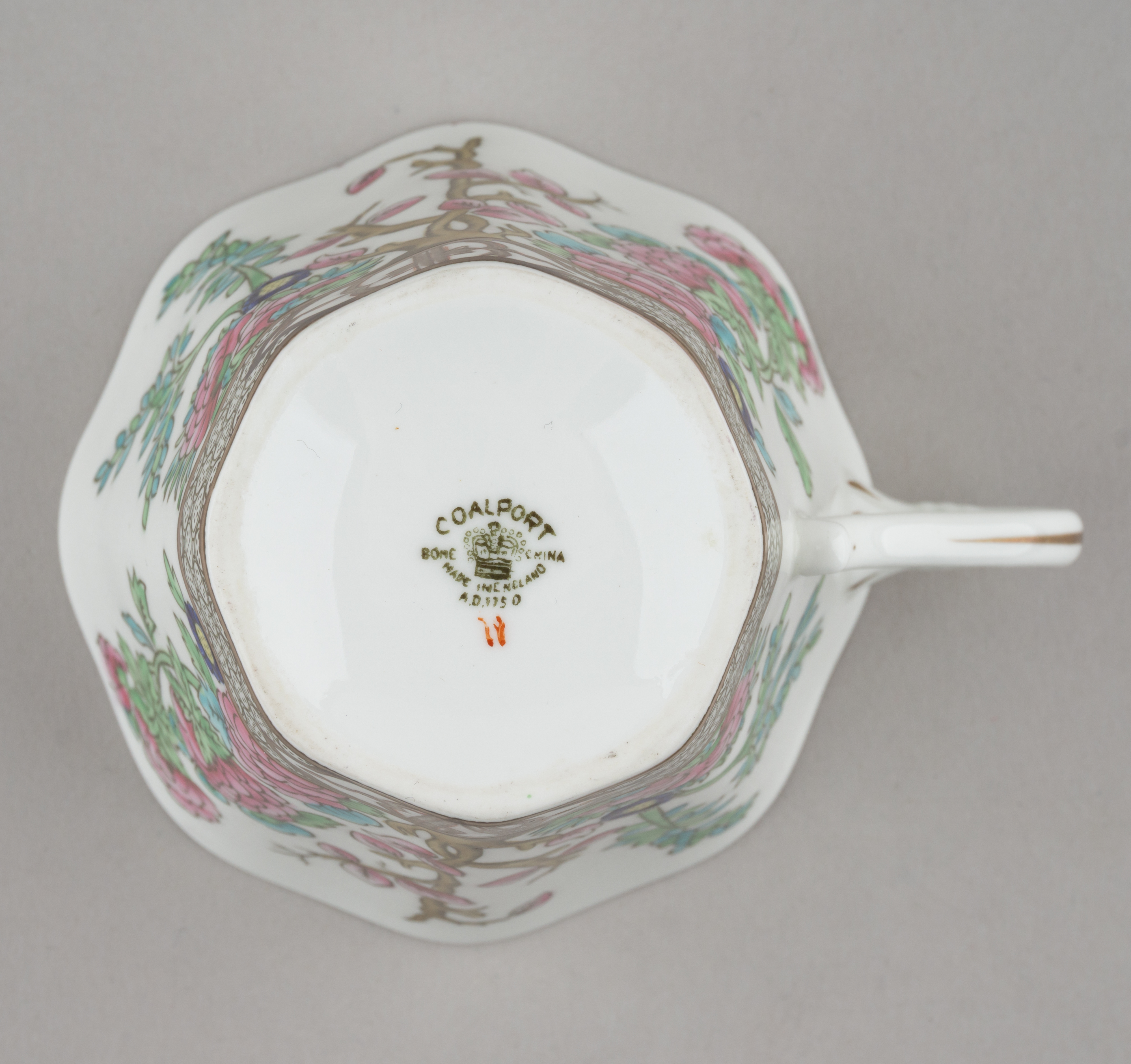 (Англия, Coalport) Чашка с блюдцем и десертной тарелкой «Индийское дерево». Англия, Coalport , 1920-1930-е годы.