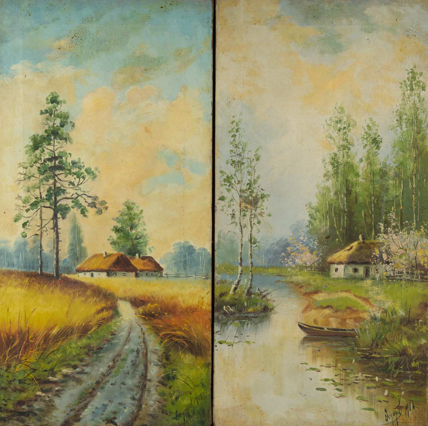 Федоров Василий Герасимович.<br>Хаты. Парная работа. 1912-1916.