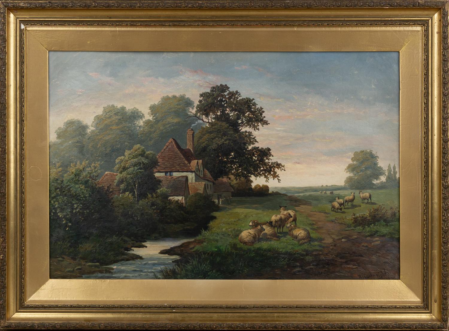 Картрайт Уильям (Cartwright William).<br>Деревенский дом в Хамблдоне. Англия. 1890.