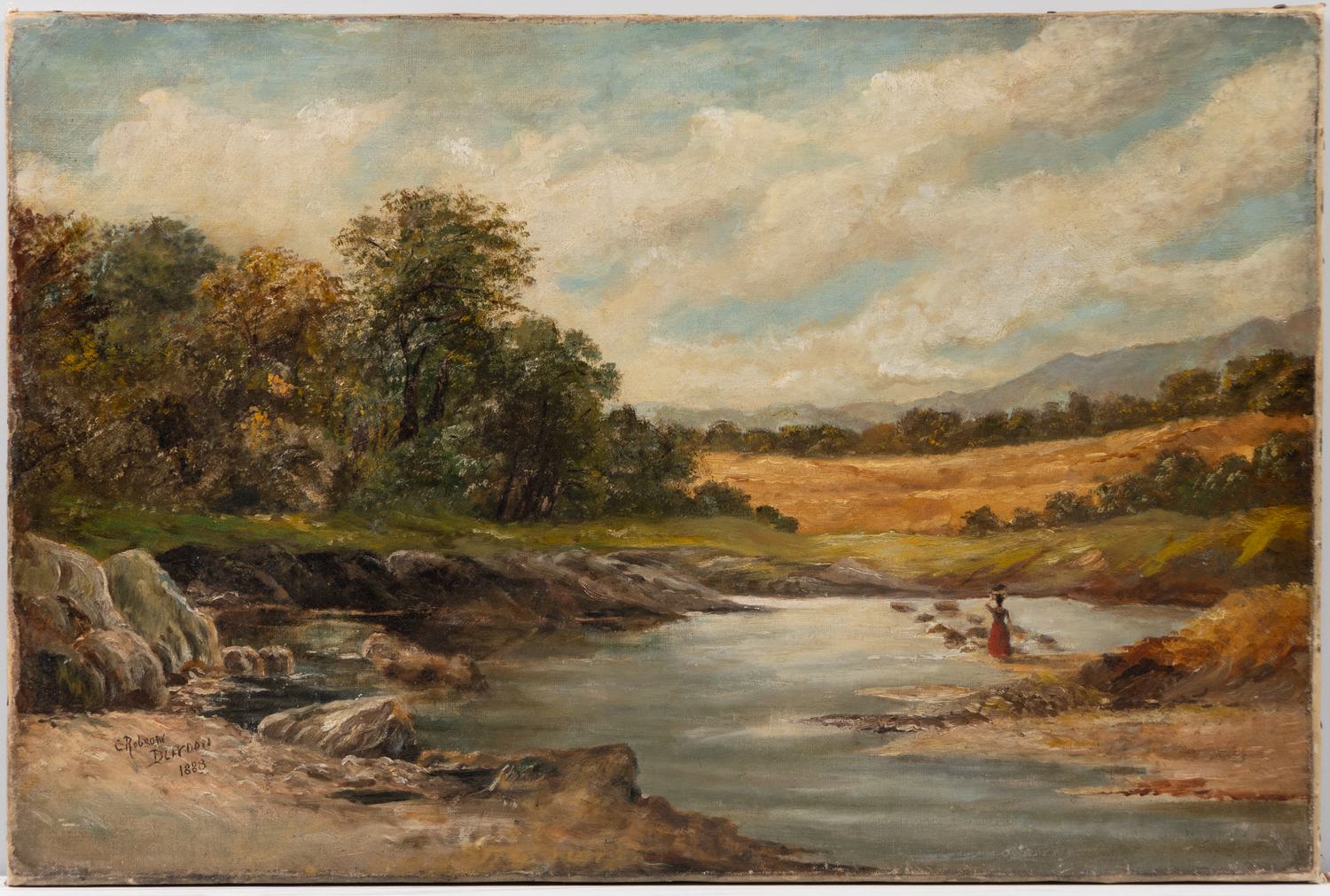 Неизвестный художник (C.Robson по подписи).<br>Пейзаж. Западная Европа, 1888.