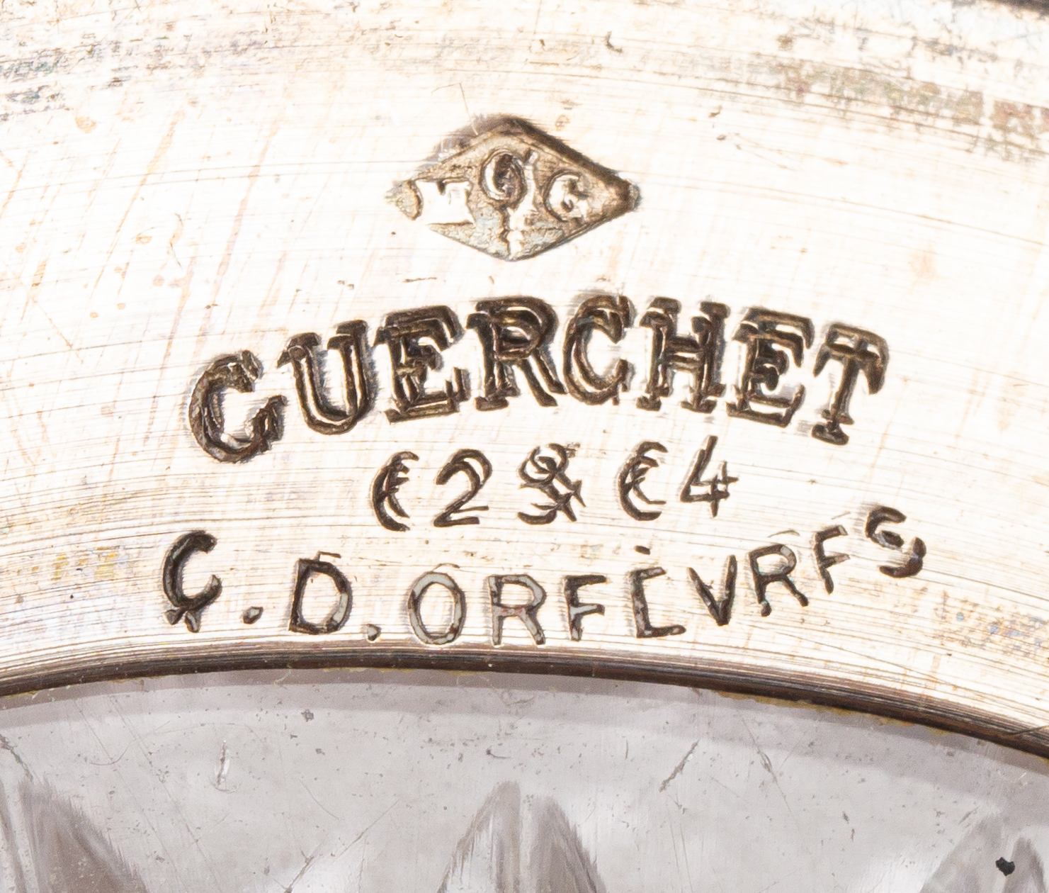 Парные хрустальные флаконы для вина в серебряной оправе.<br>Франция, фабрика Мориса Герше, начало XX века.