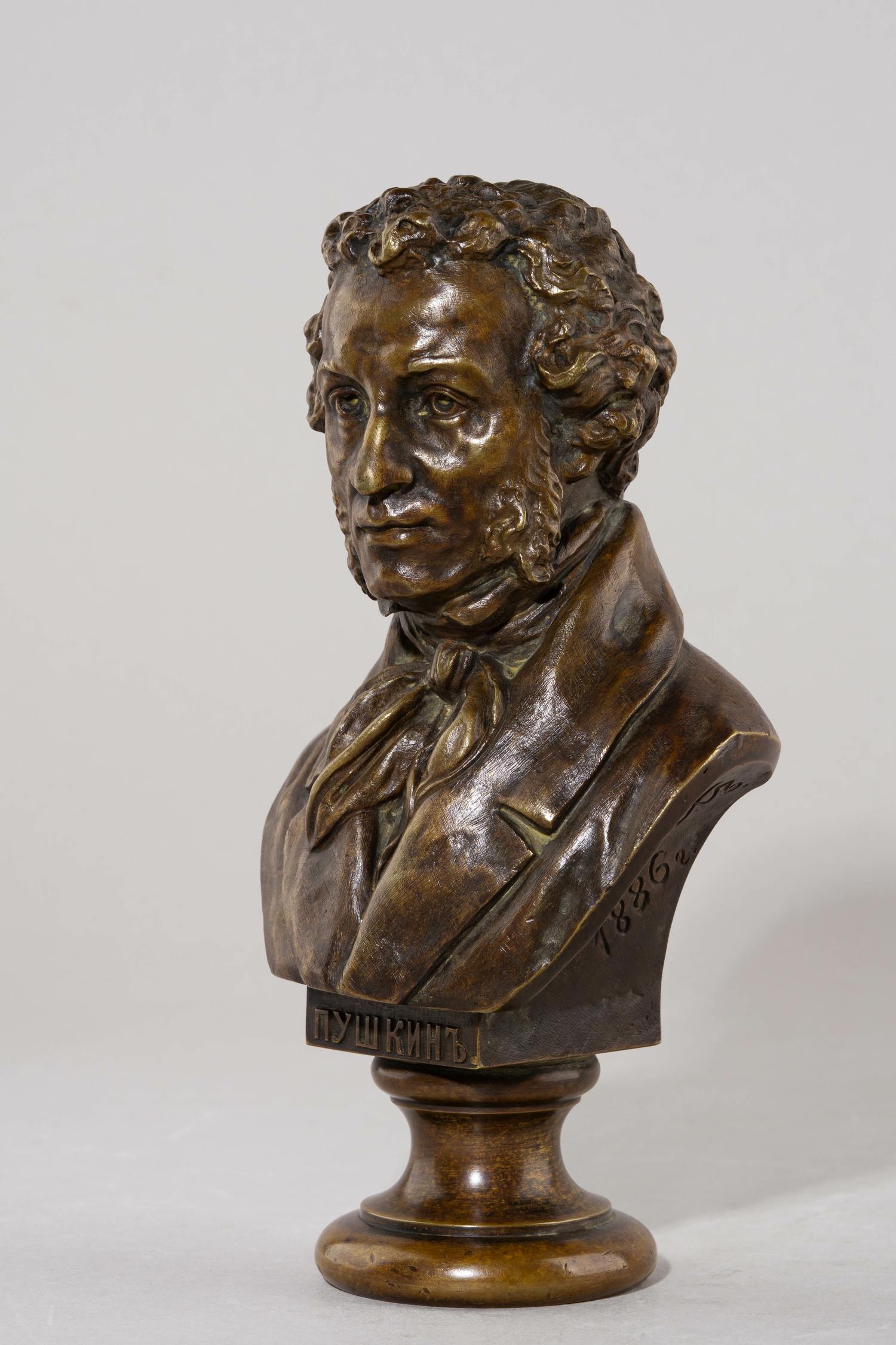 А.С. Пушкин. Бюст.
Скульптор Р.Р. Бах, Санкт-Петербург,  завод К.Ф. Верфеля, 1886 г.