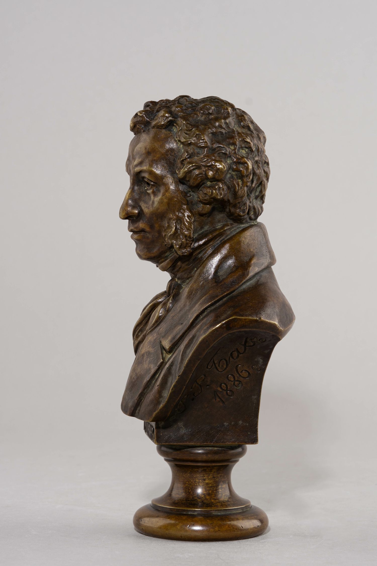 А.С. Пушкин. Бюст.
Скульптор Р.Р. Бах, Санкт-Петербург,  завод К.Ф. Верфеля, 1886 г.