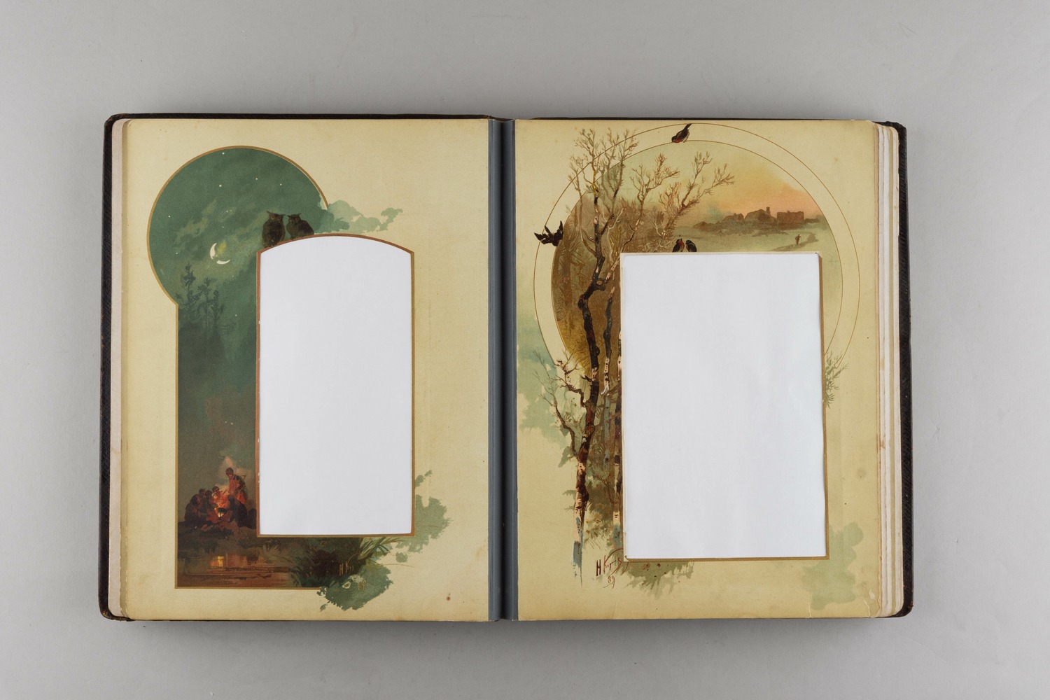 (Каразин) Альбом для фотографий с хромолитографиями Н.Н. Каразина.  Россия, Санкт-Петербург, конец XIX–начало XX века.