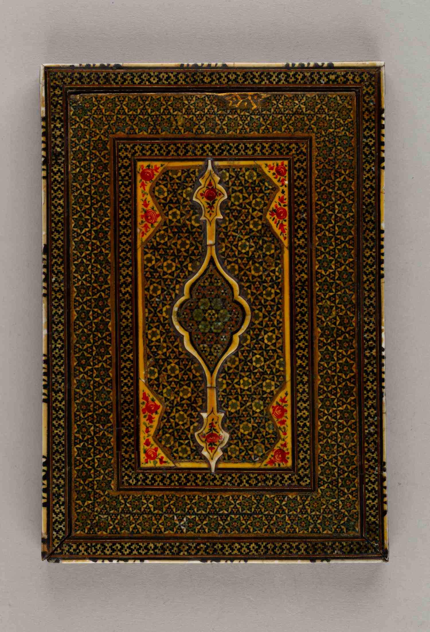 Шкатулка в технике хатам с альбомом  для стихов 1908 года.  Россия (альбом) , начало  ХХ века.