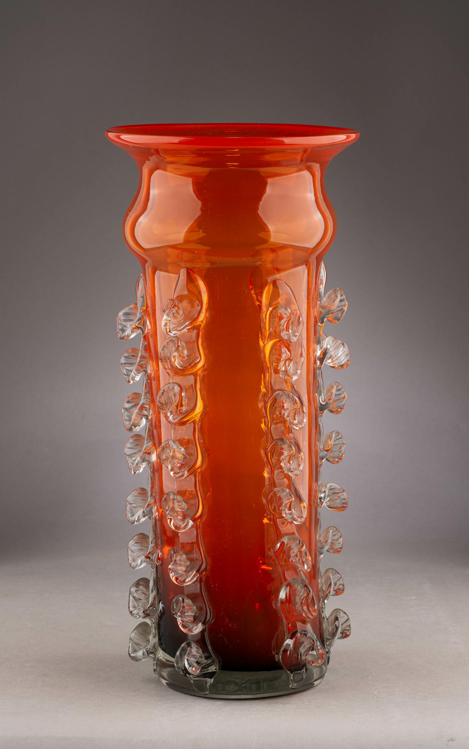 Ваза оранжевая.
СССР, вторая половина XX века.