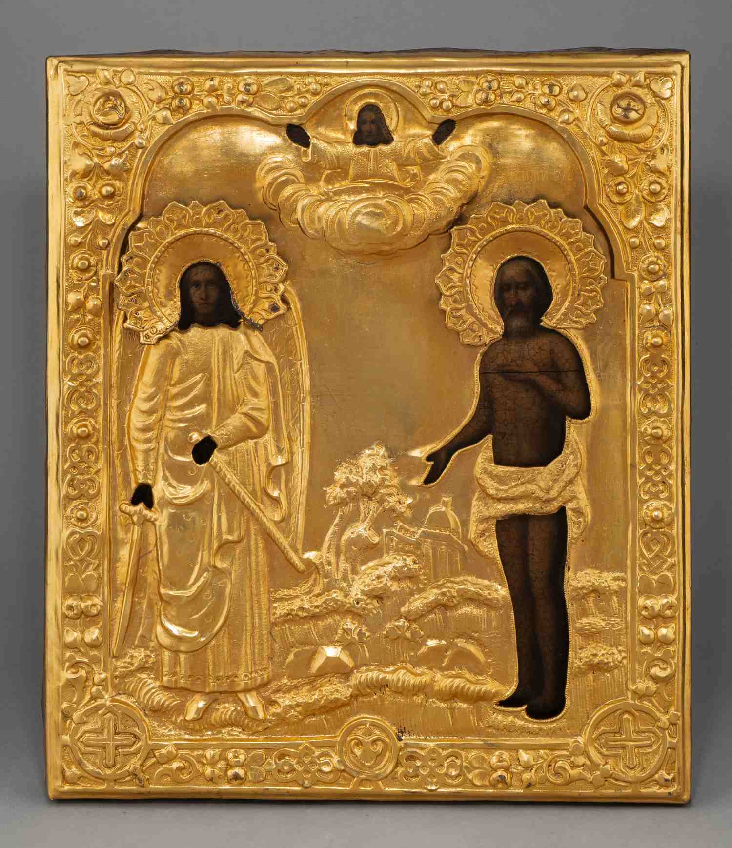 Икона «Ангел Хранитель и Св. Василий Блаженный