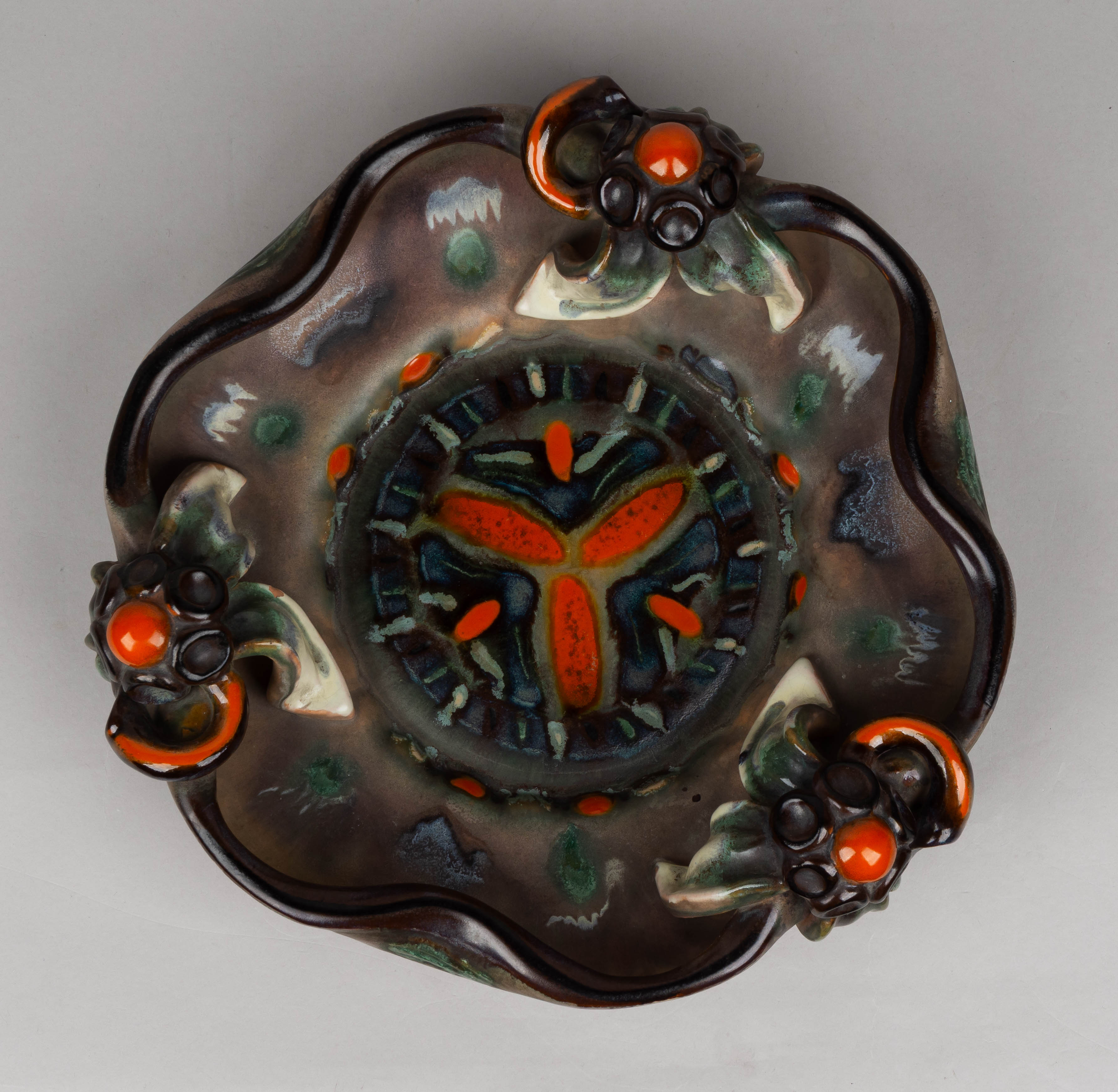 Сет: ваза для цветов и ваза для фруктов. Германия, Берлин, Фабрика керамических изделий Георгенталь (Georgenthal), 1930-е годы.