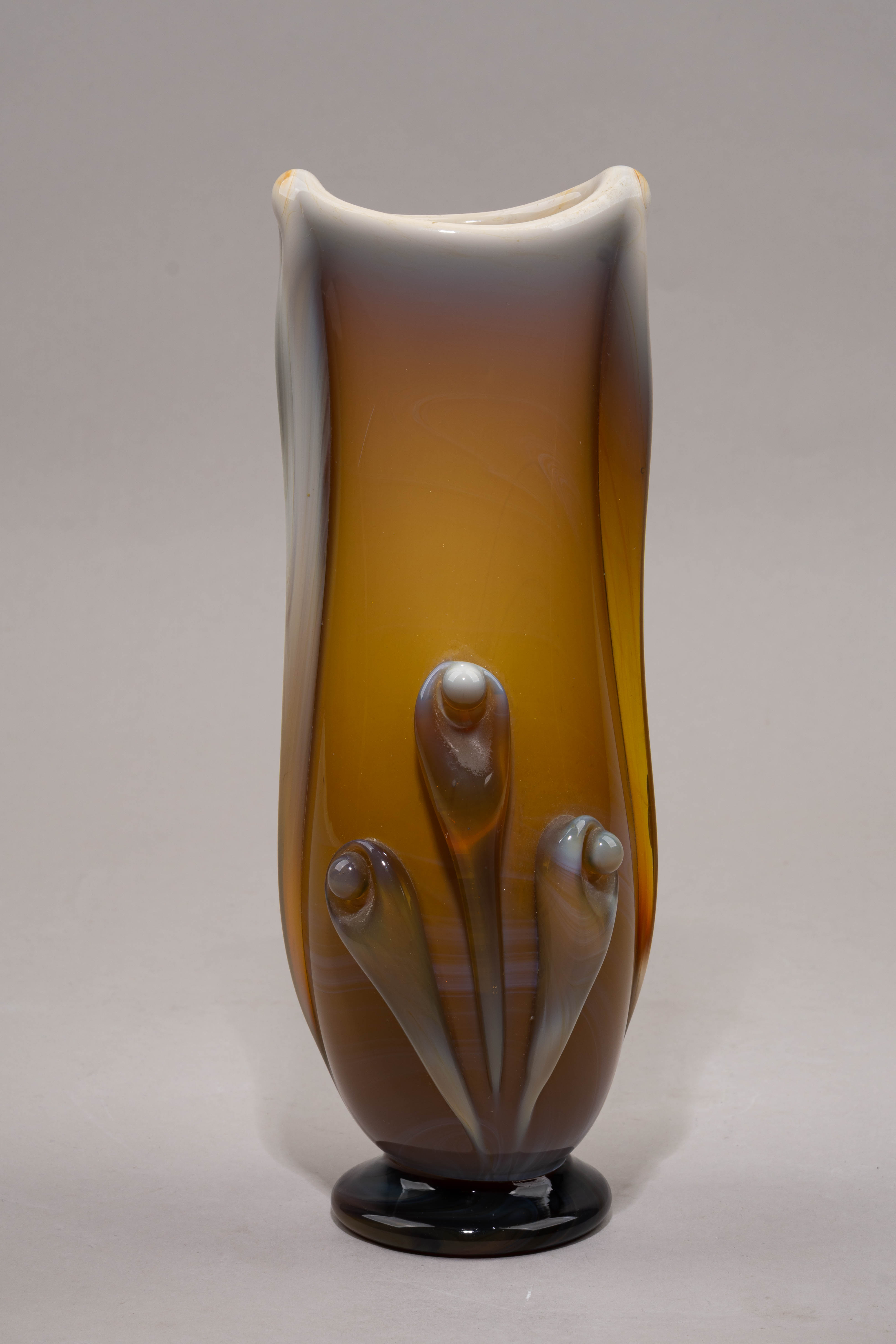 Ваза сульфидного стекла. 
СССР, завод «Красный май», 1960–1970-е годы.