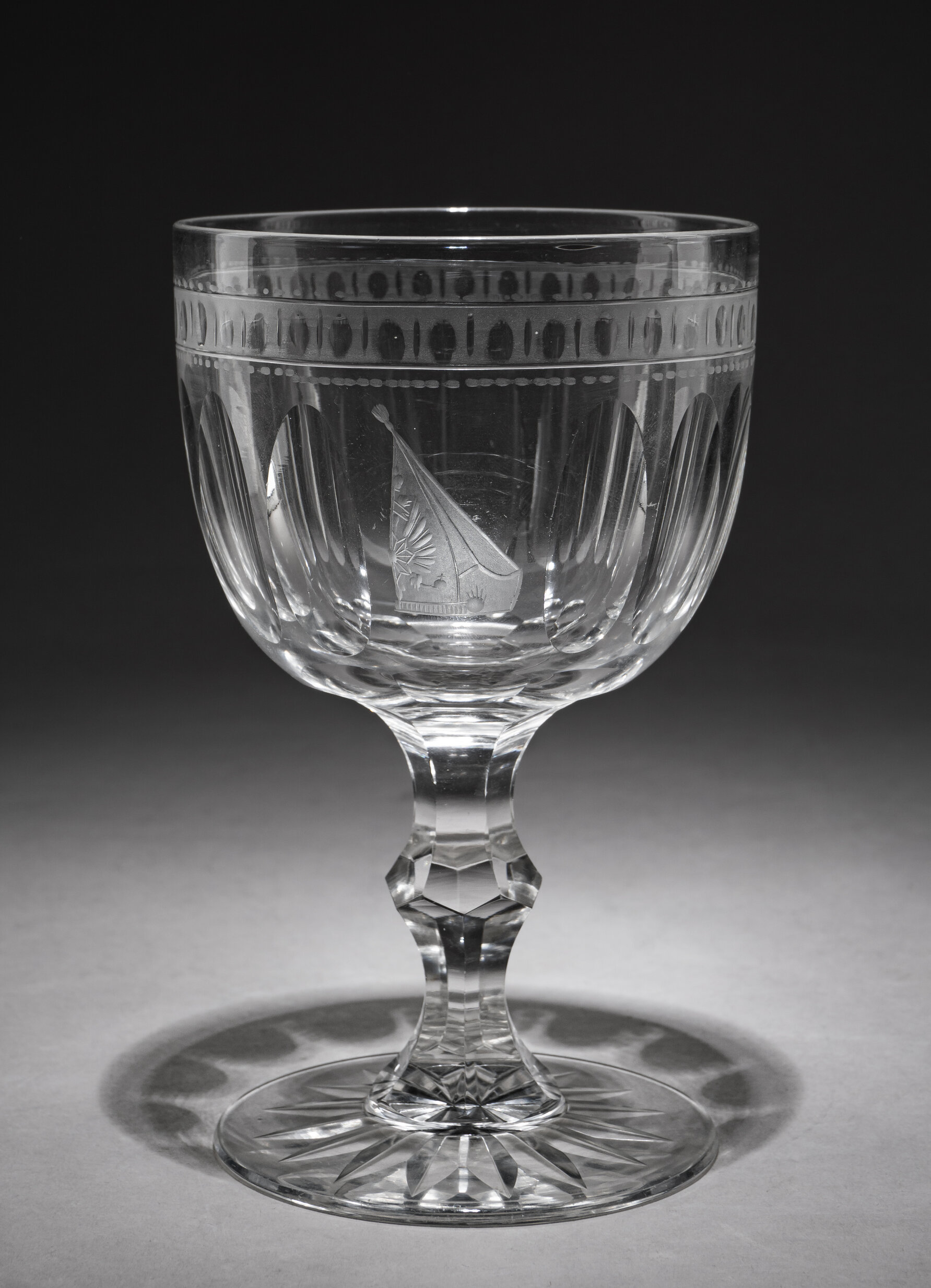 (Павловский гренадерский полк) Бокал из сервиза Лейб-гвардии Павловского полка. Россия, 1878-1900 годы.