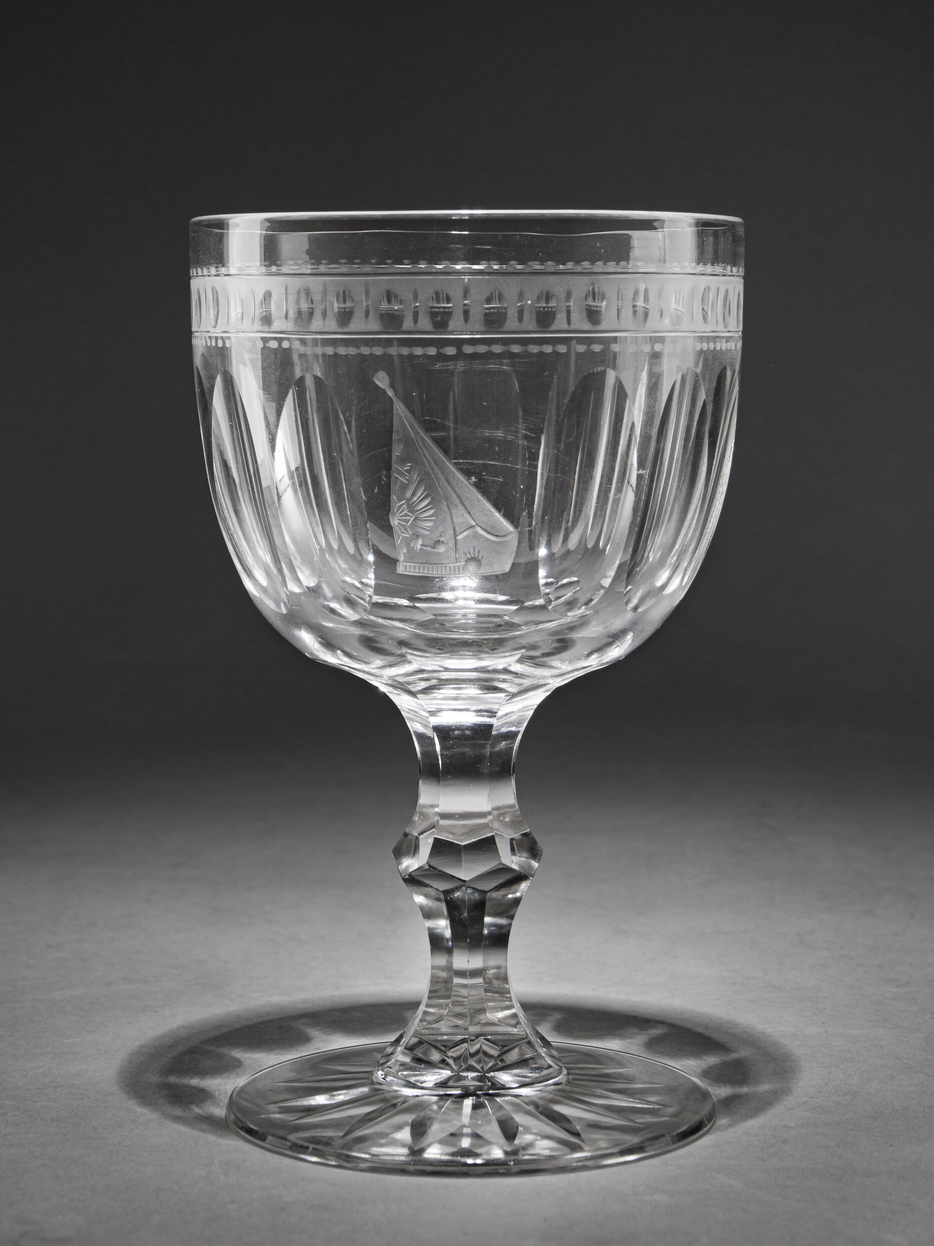 (Павловский гренадерский полк) Бокал из сервиза Лейб-гвардии Павловского полка. Россия, 1878-1900 годы.