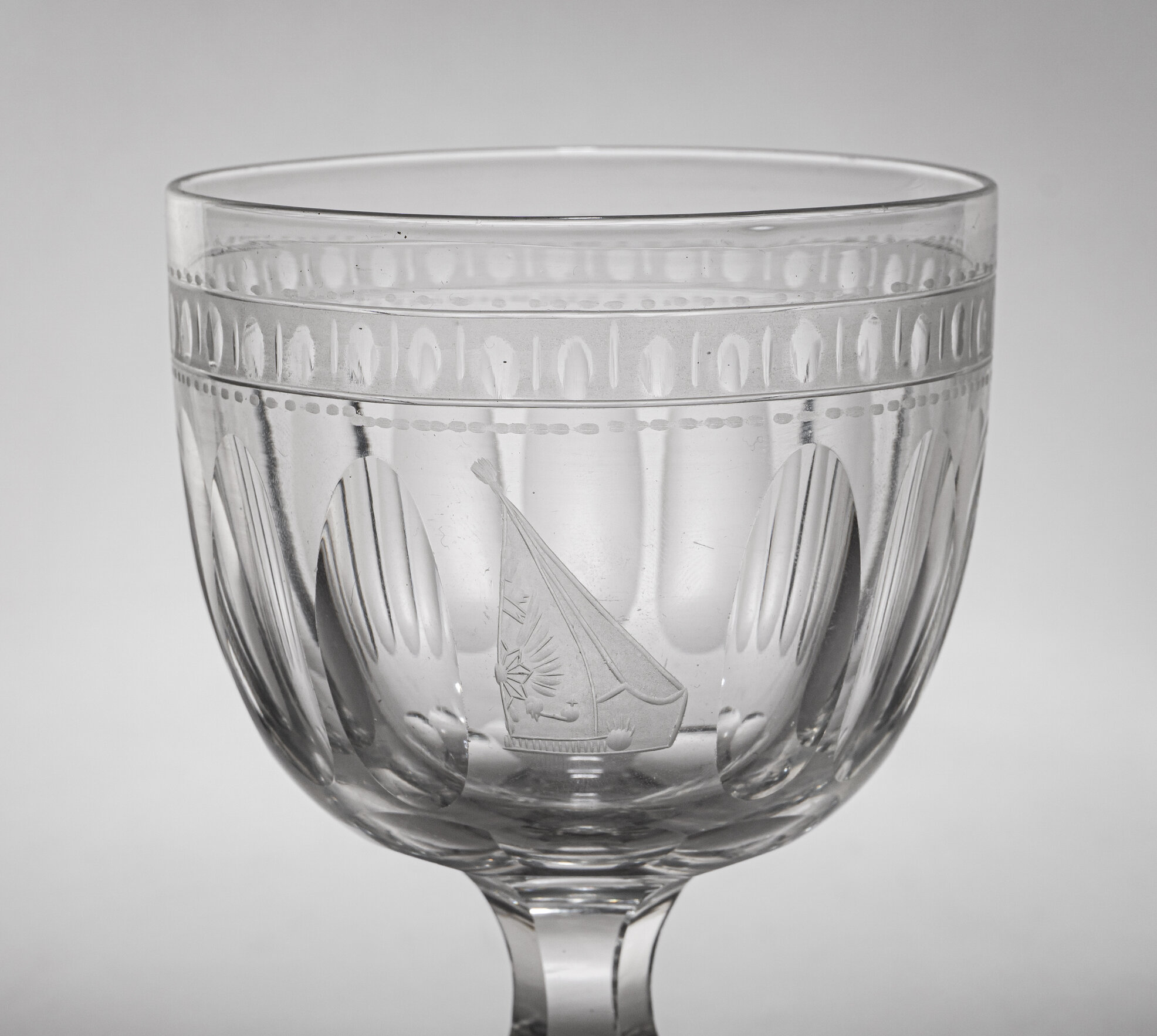 (Павловский гренадерский полк) Бокал из сервиза Лейб-гвардии Павловского полка. Россия, 1878-1900 годы.