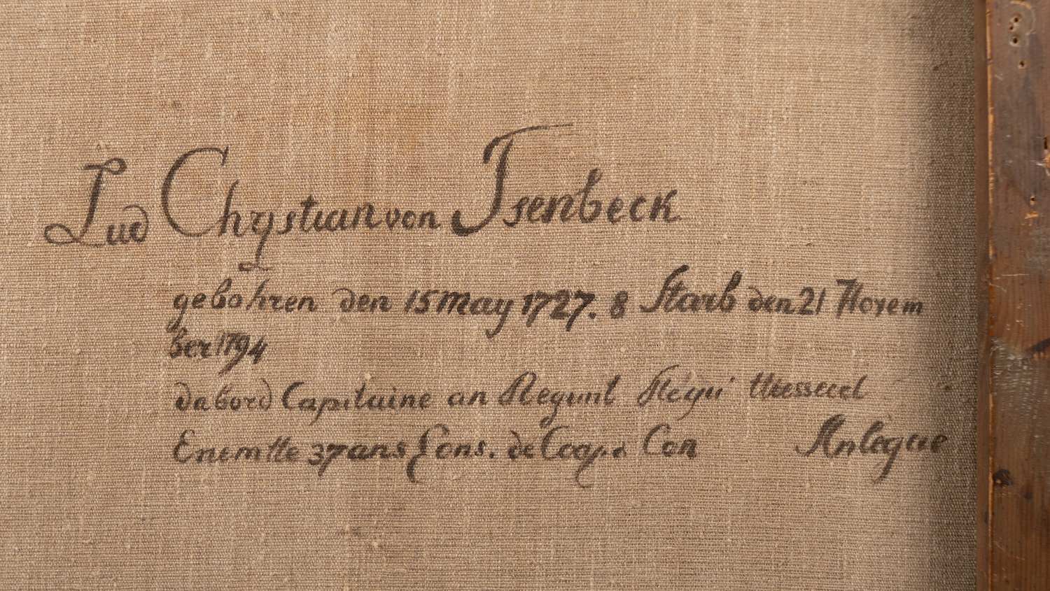 Неизвестный художник. Портрет Людвига Кристиана фон Изенбека. Германия. 1760-е гг. (1764 г.?)