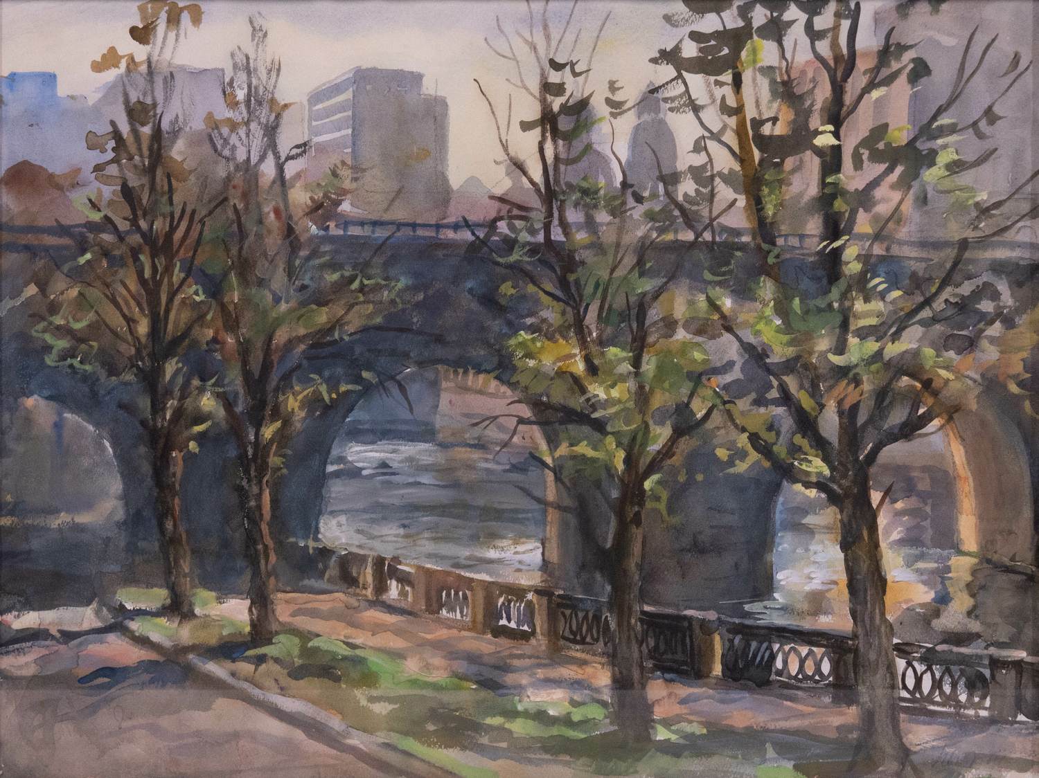 Петров Николай Григорьевич. Лефортовский мост. 1982 г.