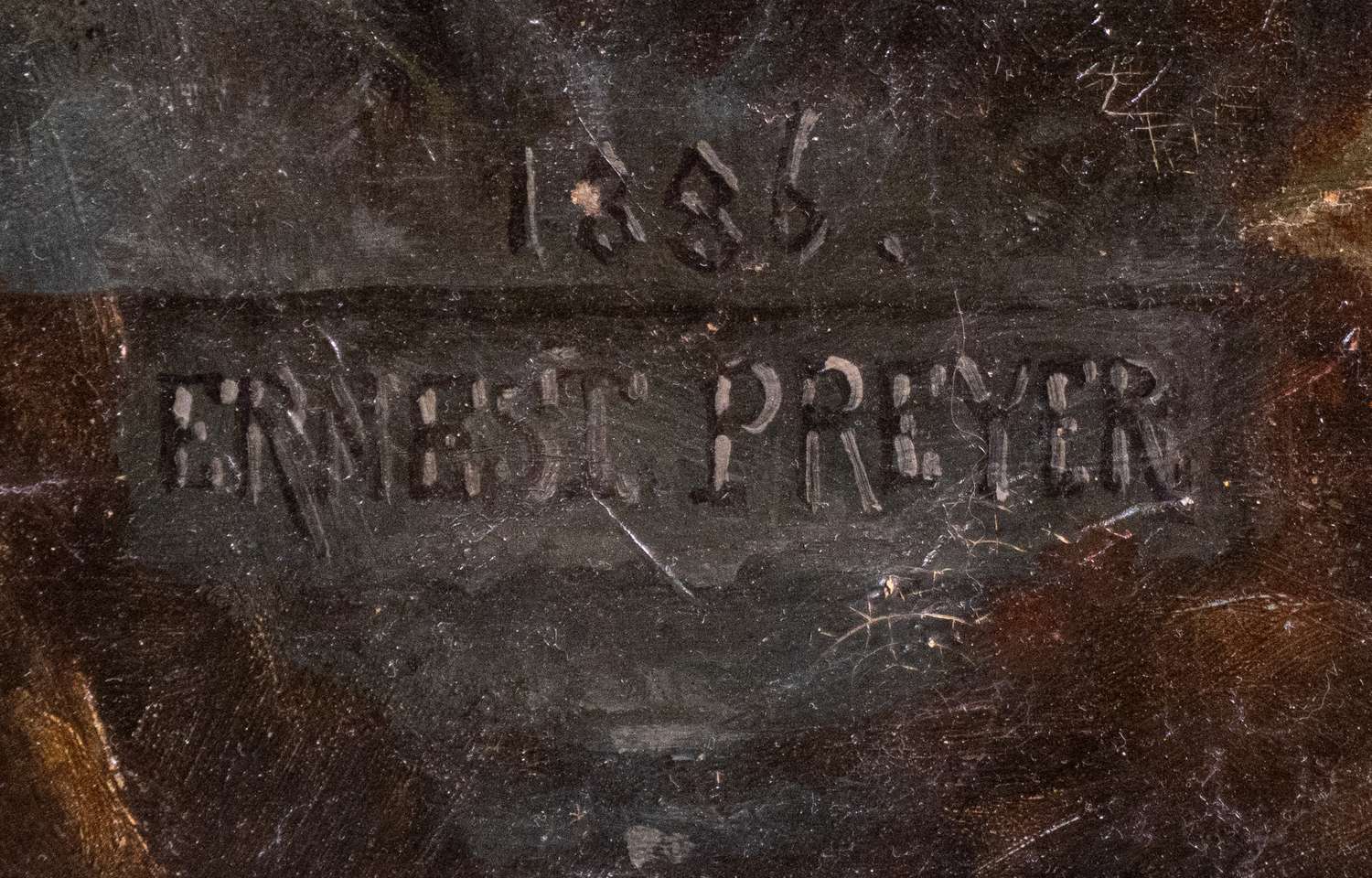 Эрнест Прэер (Ernest Preyer) (1842 - 1917). Натюрморт с цветами. Германия. 1886 г.