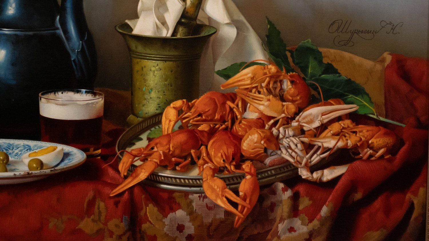 Николай Шурыгин. Натюрморт с раками. 2023 г.