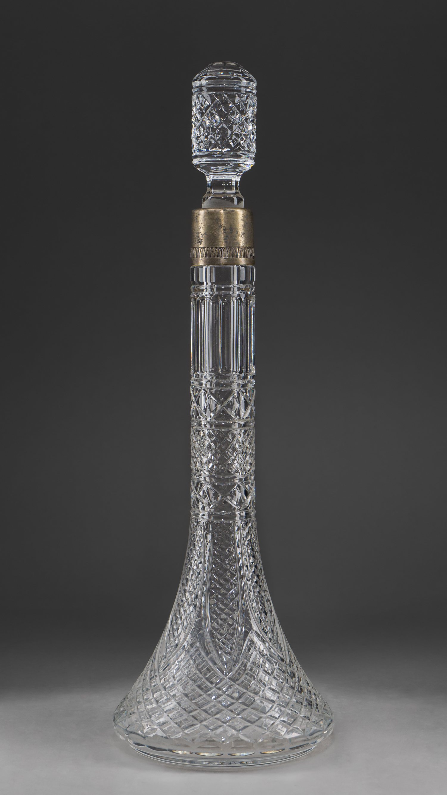 Штоф в серебряной оправе. СССР, Москва, Московский ювелирный завод, 1974.